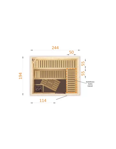 Sauna FINLANDAIS FAMILY 2525 W0 Sauna FINLANDAIS FAMILY 2525 W0