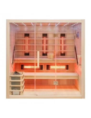 sauna à la fois traditionnel et infrarouge