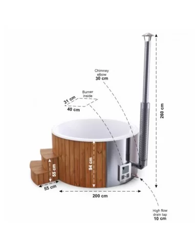 Spa Bain Nordique Rond 180x200 All... Spa Bain Nordique Rond 180x200 All...