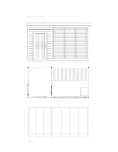 Sauna Extérieur Ulko AZALIA 400x200 Sauna Extérieur Ulko AZALIA 400x200