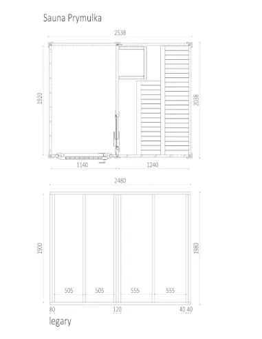 Sauna Extérieur Ulko PRYMULA 250x200 Sauna Extérieur Ulko PRYMULA 250x200